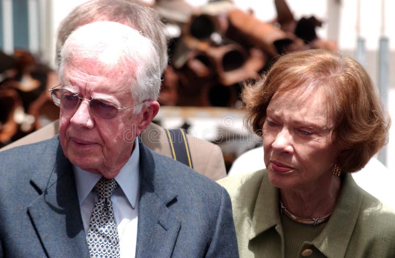 Jimmy Carter och hans fru Eleanor Rosalynn Smith arkivfoto Jimmy Carter och hans fru Eleanor Rosalynn Smith arkivfoto