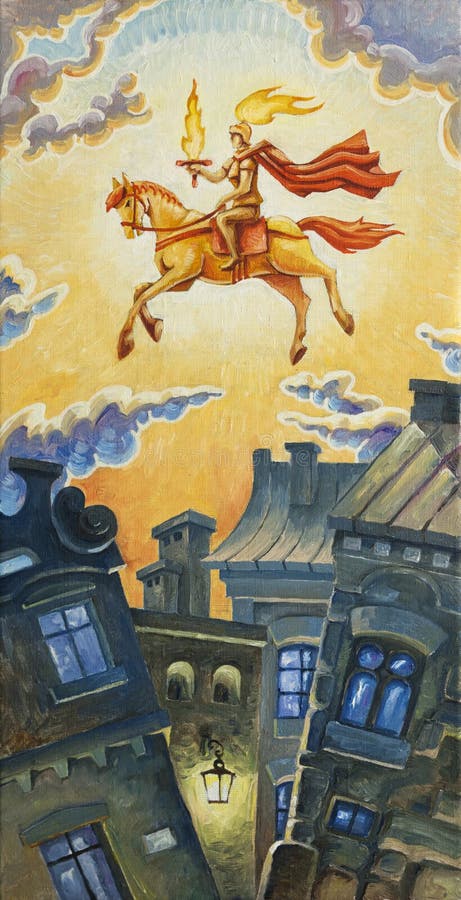 Jinete de la salida del sol libre illustration Jinete de la salida del sol libre illustration