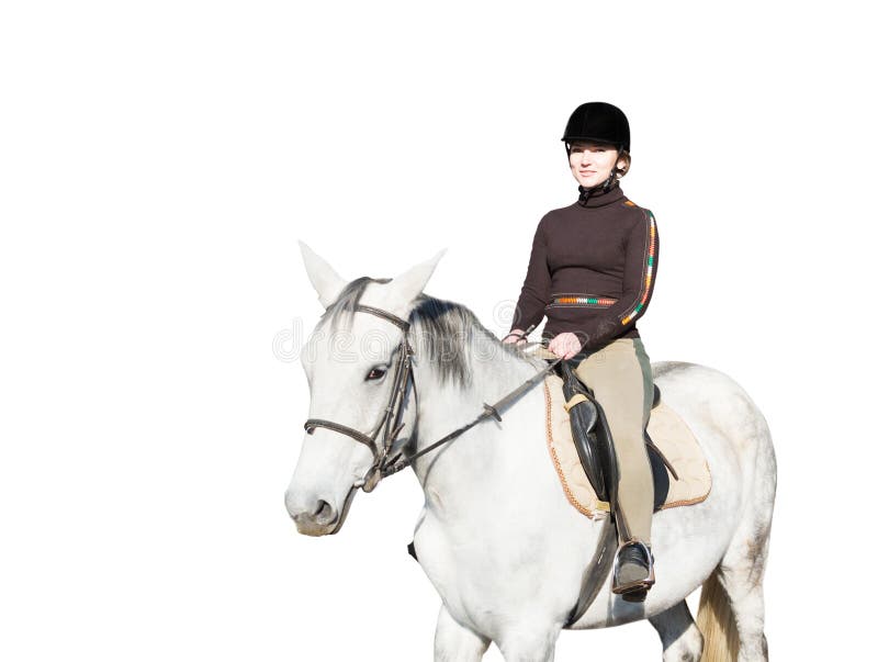 Jinete y caballo de la muchacha imagen de archivo libre de regalías Jinete y caballo de la muchacha imagen de archivo libre de regalías
