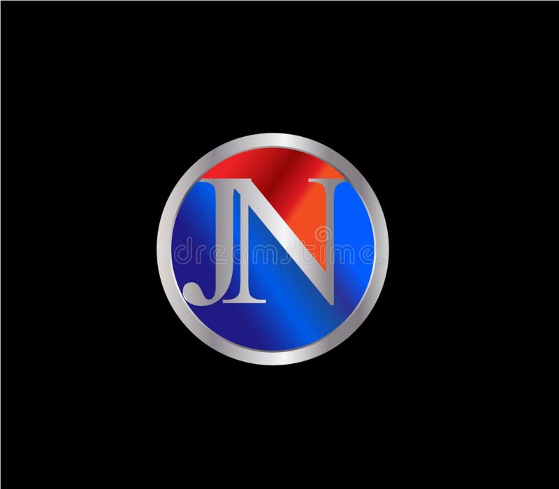JN Letter Vector Logo Design Stock Vector Illustration of letters