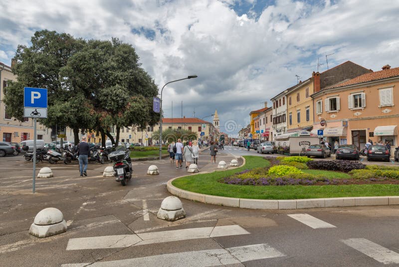 Joakim Rakovac Square in Porec, Crioatia immagine stock Joakim Rakovac Square in Porec, Crioatia immagine stock