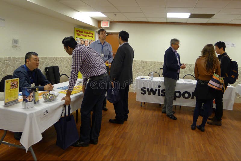 Job Fair em Vancôver imagem de stock