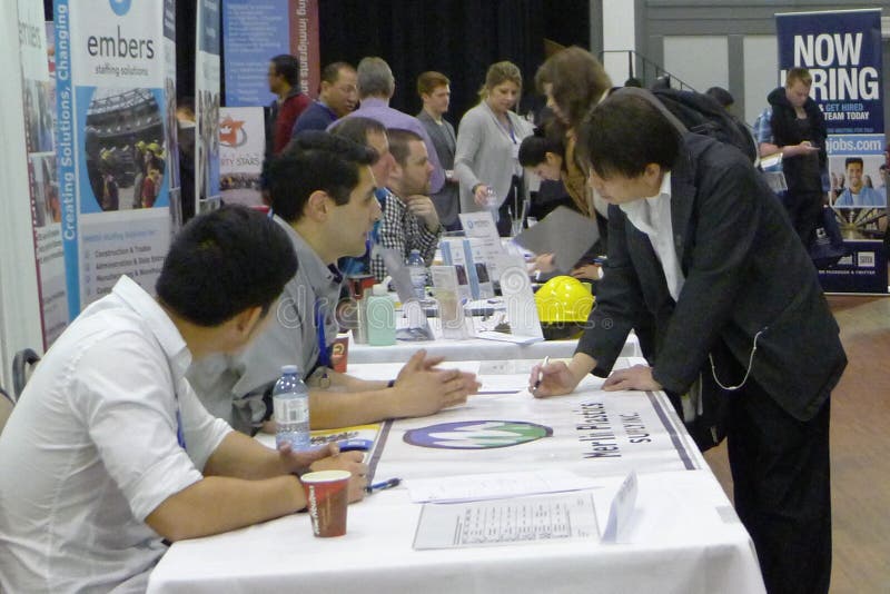 Feira de Emprego em Vancouver fotos de stock royalty free