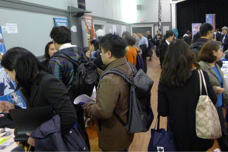Job Fair em Vancôver fotografia de stock