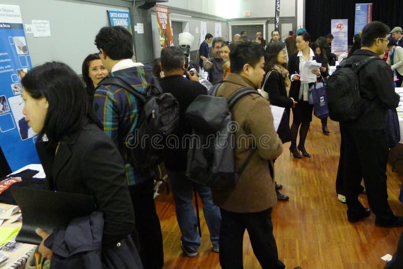 Feira de Emprego em Vancouver fotos de stock royalty free