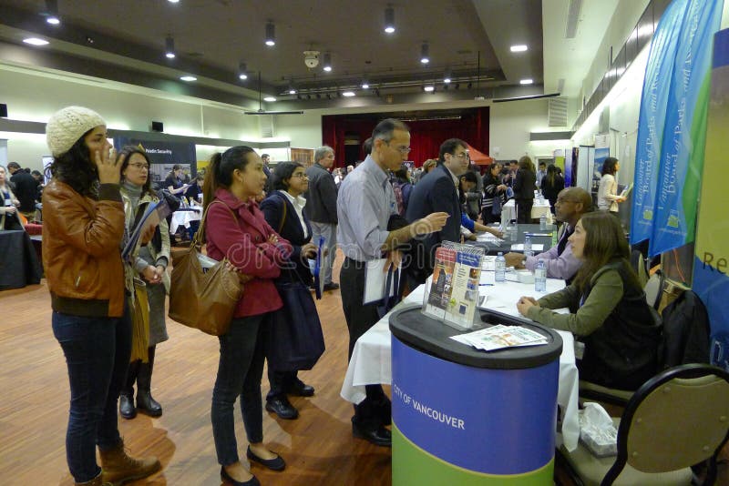 Feira de Emprego em Vancouver imagens de stock