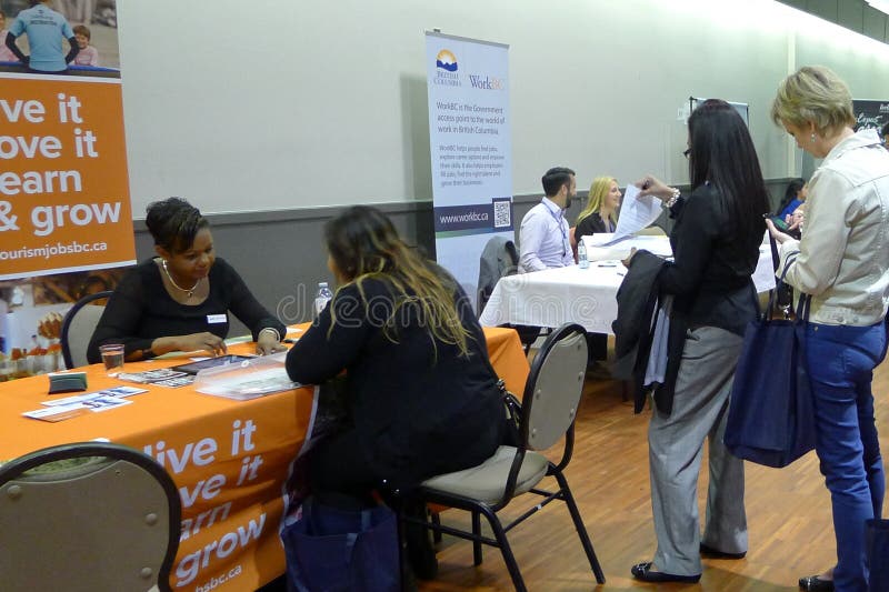 Job Fair em Vancôver fotografia de stock