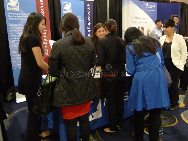 Job Fair em Vancôver imagem de stock