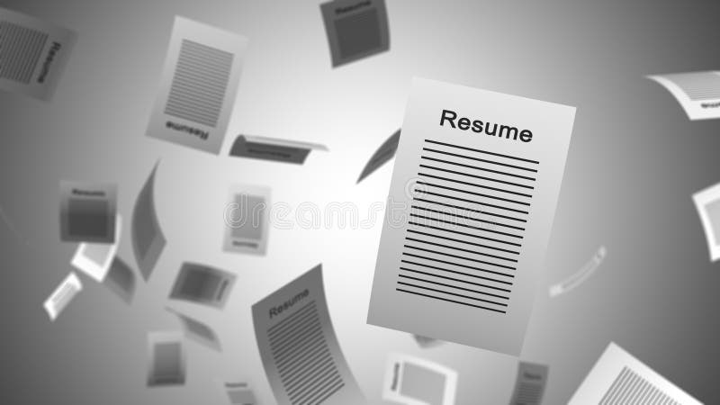 Job Hunting and Job Loss Concept. Resume or Papers Falling in Slow Motion  Stock Illustration - Illustration of issue, application: 267732208