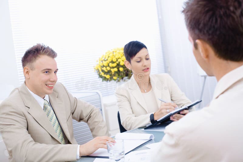 Job interview stock photos