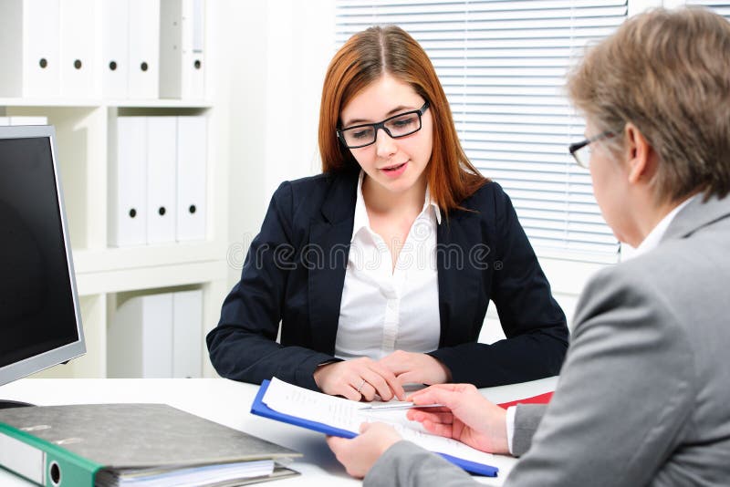 Job interview stock photos