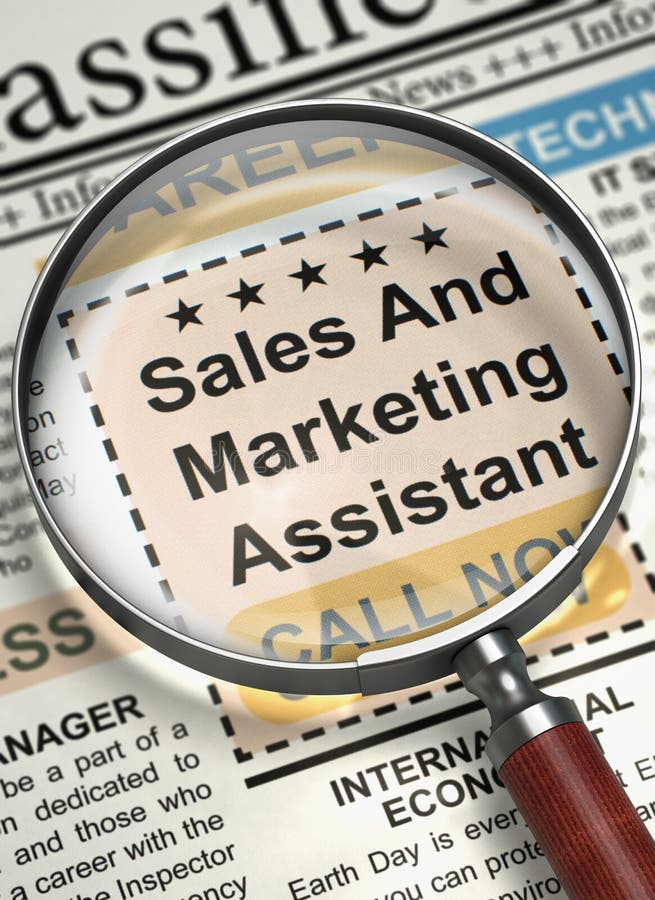 Job Opening Sales And Marketing-Medewerker 3d stock afbeelding Job Opening Sales And Marketing-Medewerker 3d stock afbeelding