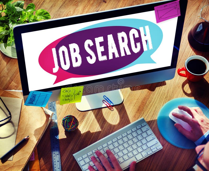 Job Search Searching Career Applications-Konzept lizenzfreies stockfoto Job Search Searching Career Applications-Konzept lizenzfreies stockfoto