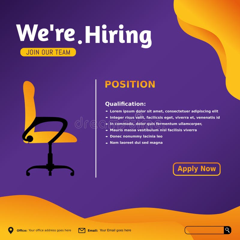 Job Vacancy Templates. We Are Hire Jobs That Are Used On Social Media  Content. Digital Advertising Specialist Stock Vector - Illustration Of  Media, Post: 212623375