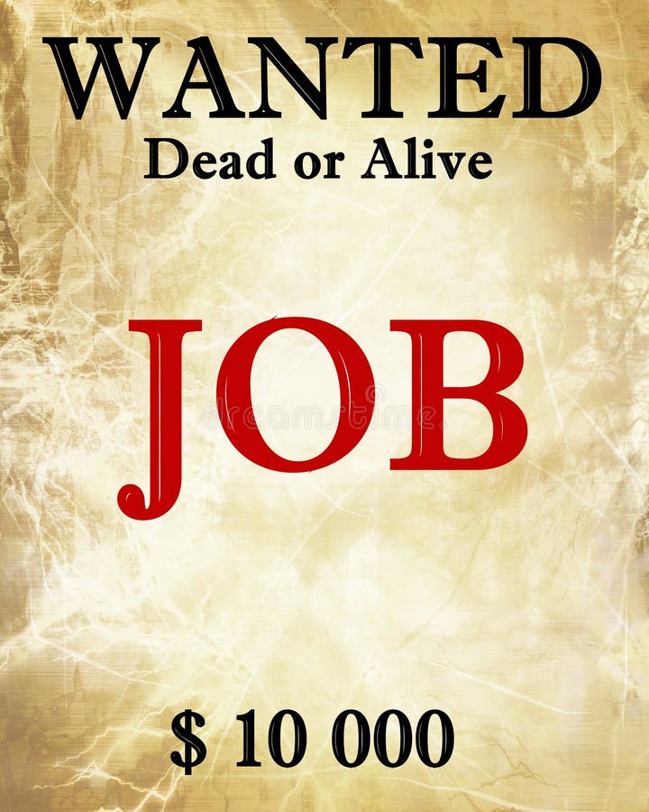 Job wanted stock illustration