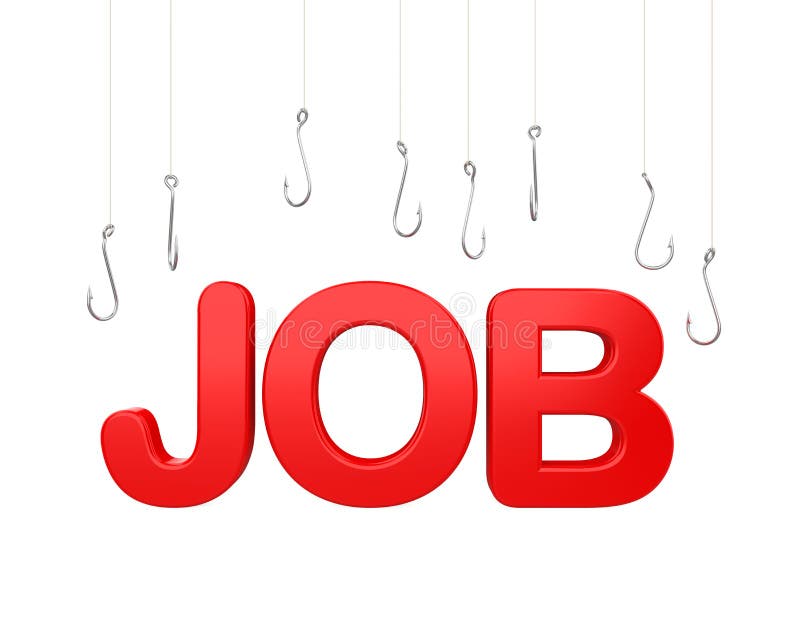 Job Word on Hook stock illustration. Illustration of crisis 33317123