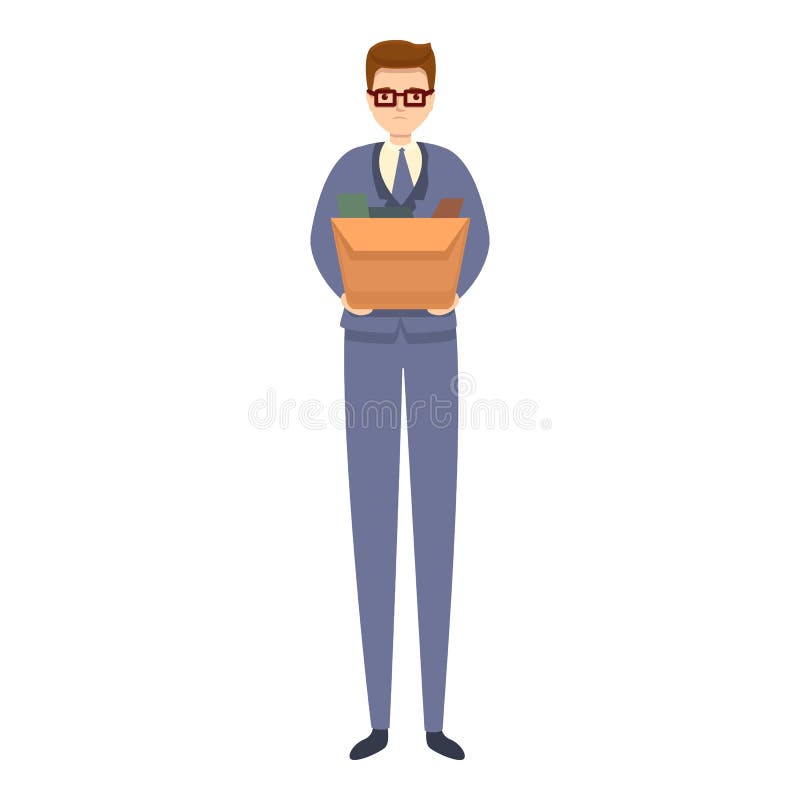 Fired Office Worker Icon, Cartoon Style Stock Vector - Illustration of  conflict, employer: 175295196