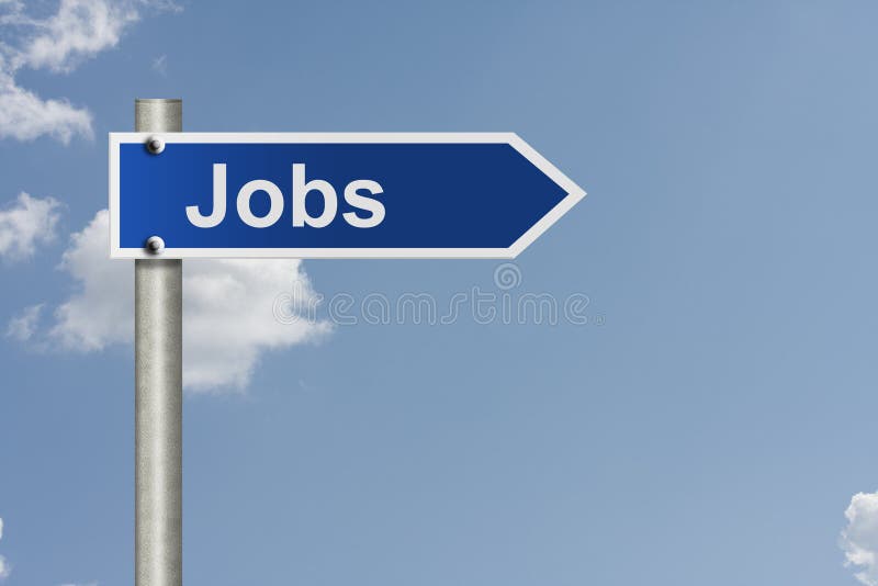 Jobs this way royalty free stock image