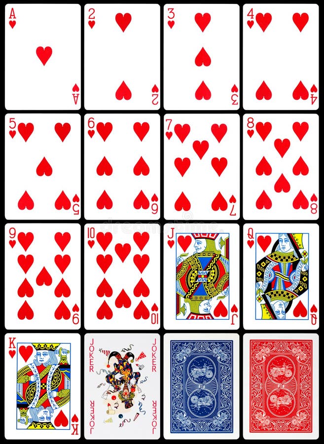 Joc cărți de joc, inimi royalty free stock photo