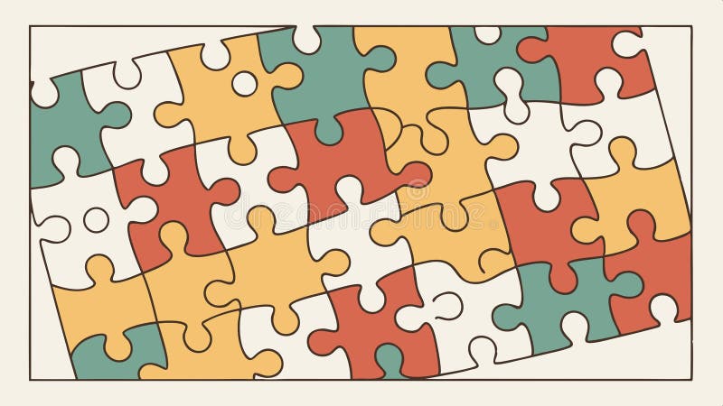 Joc de piese pentru puzzle și rezolvarea problemelor legate de proiectarea vectorului Generative AI stock illustration
