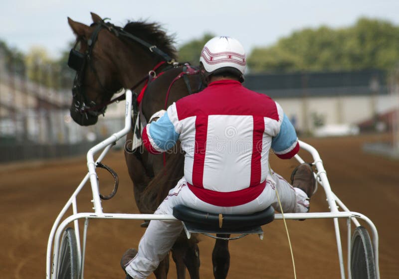 Jockey and Horse stock photo. Image of sulky, equine, cart 460098