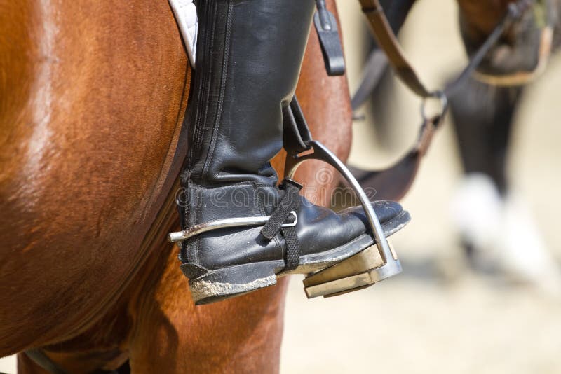 Jockey riding boot stock image. Image of equitation, outside 72594891