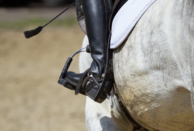 Jockey riding boot stock photo. Image of animal, people 87361642