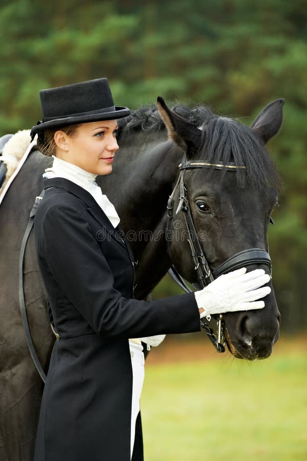 Jockey in Uniform with Horse Stock Photo Image of horseback, activity