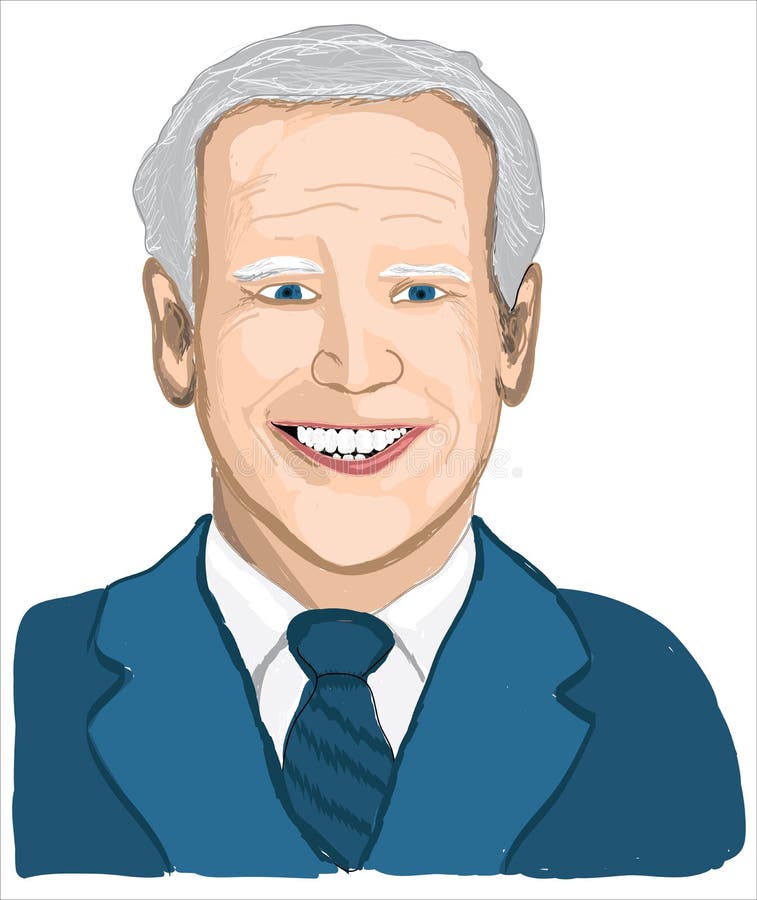 Joe Biden Portrait Vector Graphic Style - Ai Generated Image Editorial ...