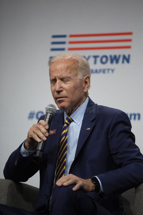 Vice President Joe  Biden appears at an Urgent Gun Safety Presidential Forum sponsored by Everytown for Gun Safety, Moms Demand Action, and Students Demand Action at the Iowa Events Center in Des Moines, Iowa. Vice President Joe  Biden appears at an Urgent Gun Safety Presidential Forum sponsored by Everytown for Gun Safety, Moms Demand Action, and Students Demand Action at the Iowa Events Center in Des Moines, Iowa