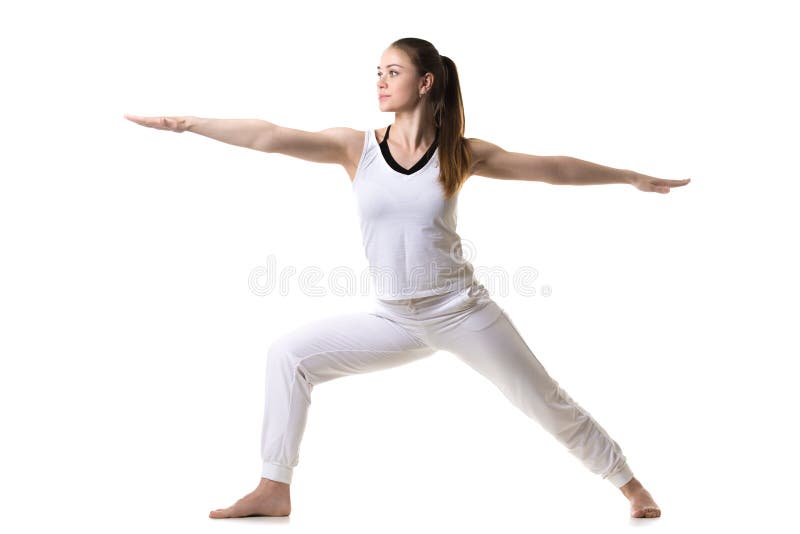 Joga pozy wojownik 2 fotografia stock Joga pozy wojownik 2 fotografia stock