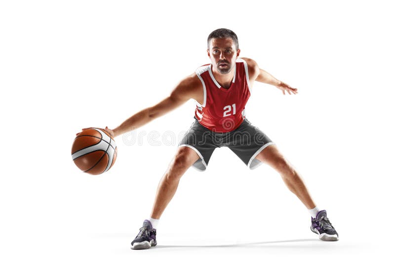 Jogador De Basquete Joga a Bola No Dedo. Jogador De Basquetebol  Profissional Em Pé De Branco Imagem de Stock - Imagem de isolado,  movimento: 264230137