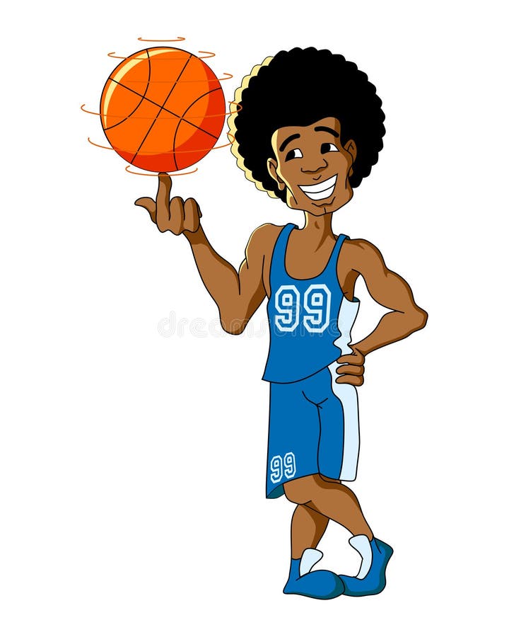 Caricatura de jogador de basquete