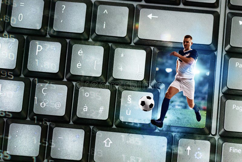 Assista a Um Evento Desportivo Ao Vivo No Seu Dispositivo Móvel. Apostas  Nos Jogos De Futebol Foto de Stock - Imagem de indicador, contagem:  231207532