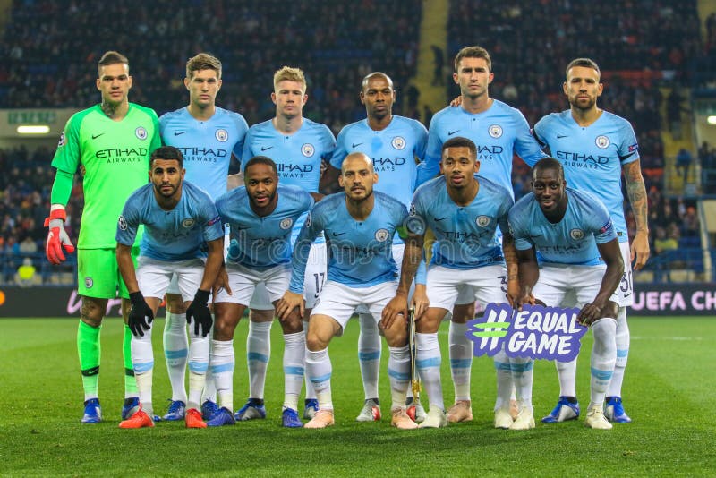Jogadores De Futebol Manchester City F C Imagem Editorial - Imagem