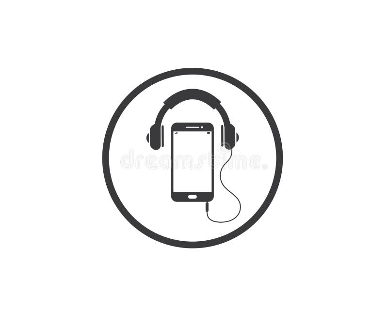 música fone de ouvido dispositivo vetor ilustração. Esportes e lazer ou tecnologia objeto ícone conceito. sem fio fone de ouvido para jogos e música vetor Projeto com sombra. música estúdio logotipo Projeto.