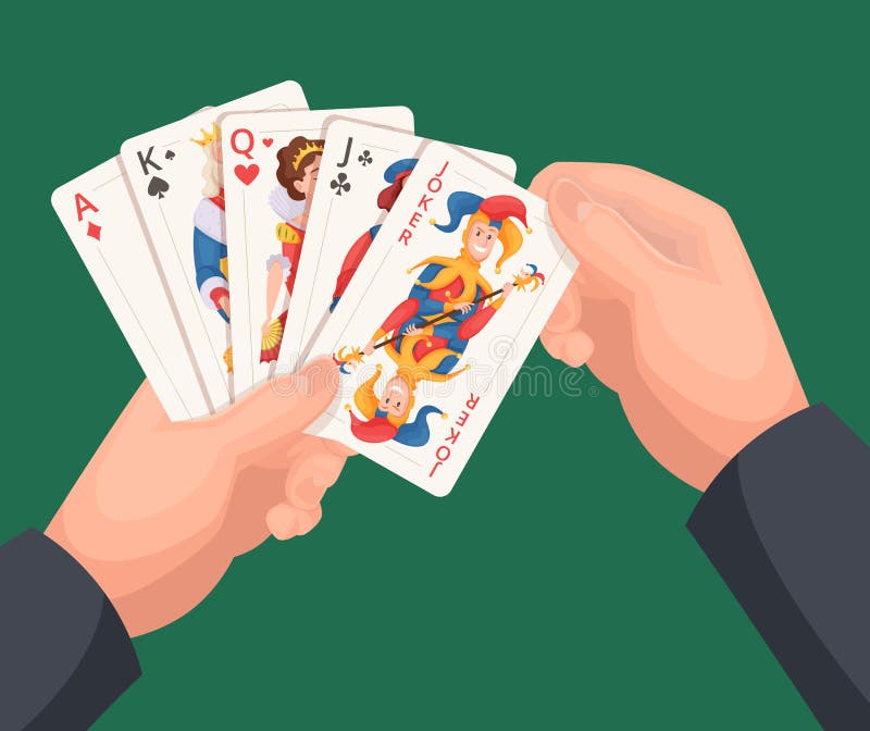 Jogo de cartas baralho completo rei rainha jack com fundo liso casino poker