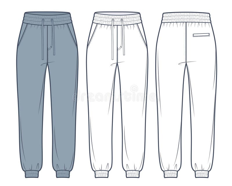 WOMENS SWEATPANTS TECH PACK TEMPLATE 