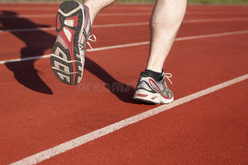 Jogger on running track