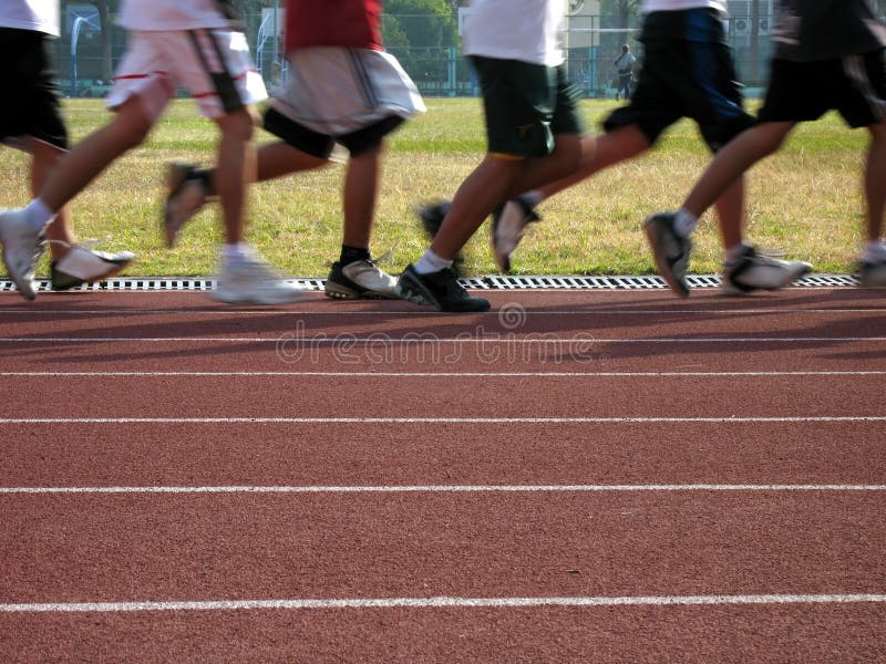 Joggers in Motion stock photography