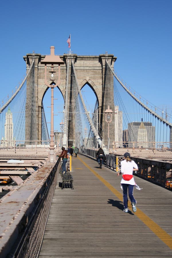 Jogging in New York stock photography