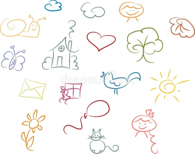 Jogo bonito do Doodle ilustração do vetor Jogo bonito do Doodle ilustração do vetor
