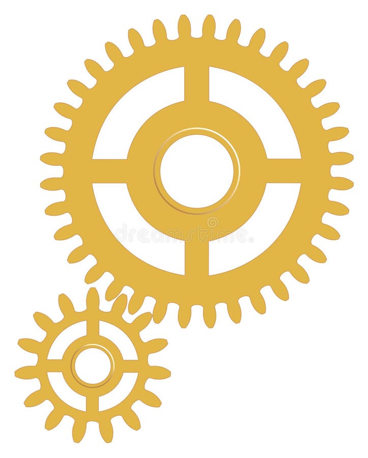 Conjunto de engrenagens ilustração stock