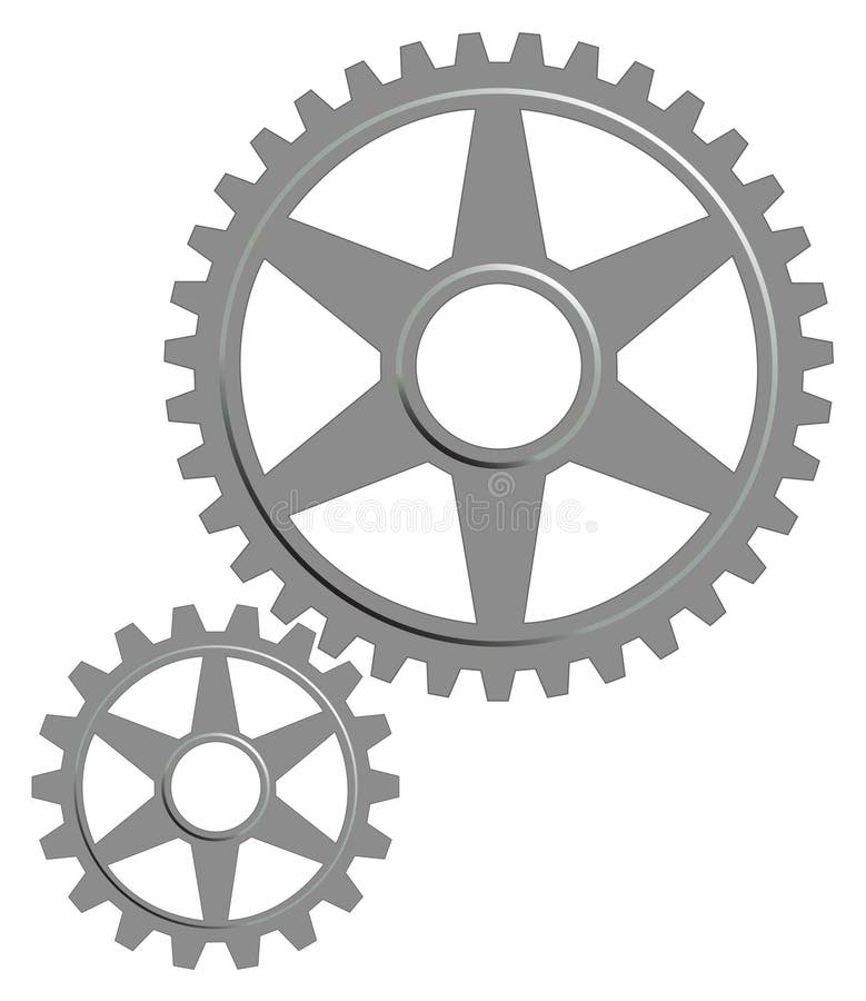 Conjunto de engrenagens ilustração do vetor