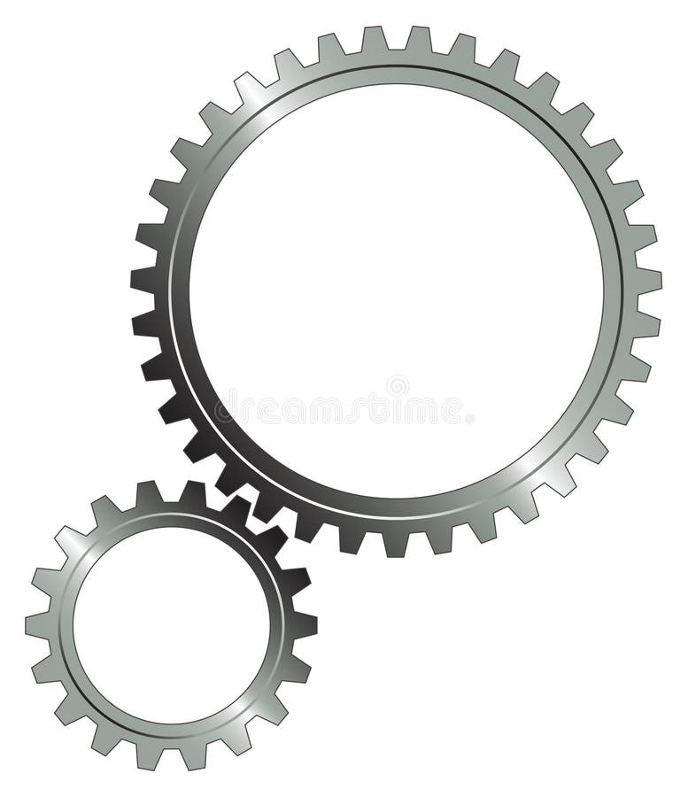 Conjunto de engrenagens. ilustração stock