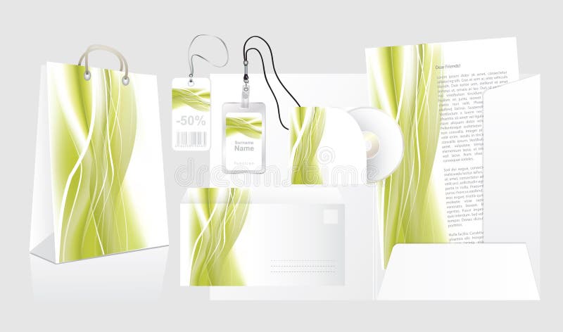 Conjunto de identidade ilustração royalty free