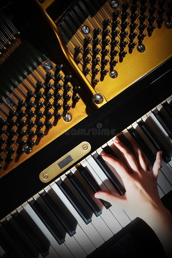 Jogo Das Mãos Do Pianista Da Música Do Piano Detalhes Do Piano De Cauda Do  Instrumento Musical Com Mão Do Executor No Fundo Branc Foto de Stock -  Imagem de melodia, pianista