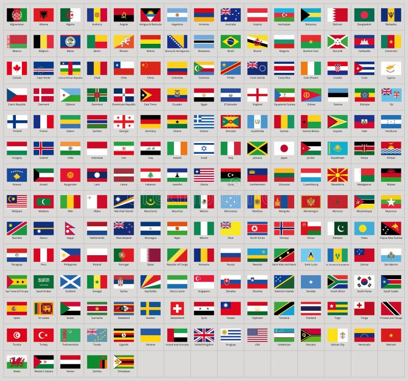 Jogo De Países Das Bandeiras Ilustração Stock - Ilustração de forma,  bandeira: 10281541