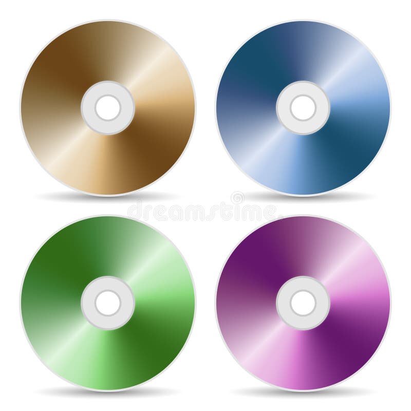 Jogo de cor do CD ou do DVD ilustração stock Jogo de cor do CD ou do DVD ilustração stock
