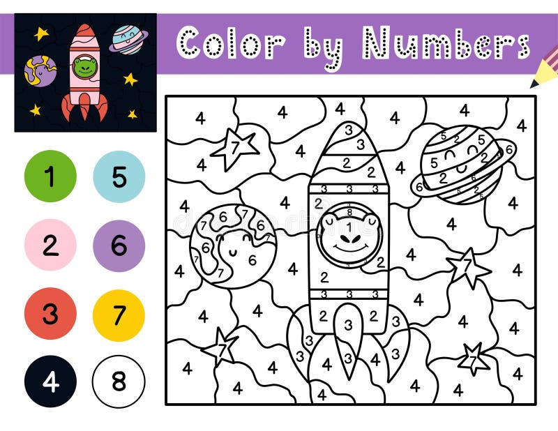 Jogo de cores por número para crianças